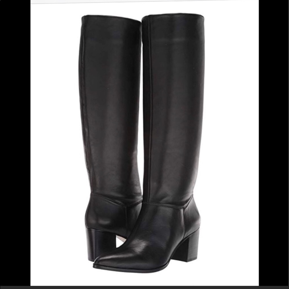 Sole Society Black Leather Boots style Dani Lynn